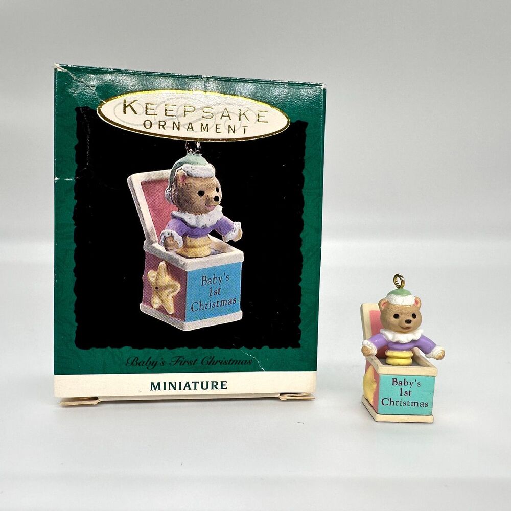 Hallmark Keepsake Baby's First Christmas Miniature Christmas 1993 Ornament